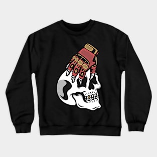 Biker skull Crewneck Sweatshirt